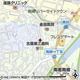 大津南郷郵便局周辺の地図