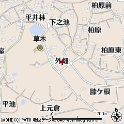 愛知県知多郡阿久比町草木外畑周辺の地図