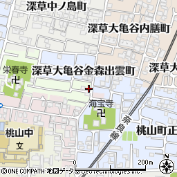 京都府京都市伏見区桃山町丹下38-66周辺の地図