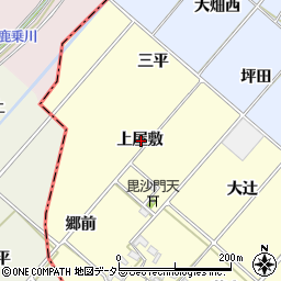 愛知県岡崎市島坂町上屋敷周辺の地図