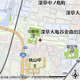 京都府京都市伏見区桃山町丹下38-30周辺の地図