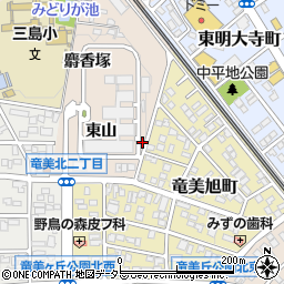 愛知県岡崎市明大寺町硯田周辺の地図