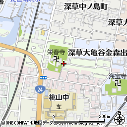 京都府京都市伏見区桃山町丹下34-11周辺の地図