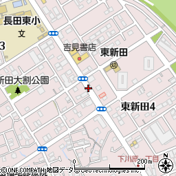 東新田団地周辺の地図