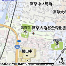 京都府京都市伏見区桃山町丹下38-18周辺の地図