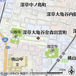 京都府京都市伏見区桃山町丹下38-29周辺の地図