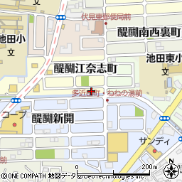 京都府京都市伏見区醍醐江奈志町10-71周辺の地図