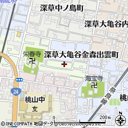 京都府京都市伏見区桃山町丹下38-16周辺の地図