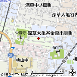 京都府京都市伏見区桃山町丹下38-15周辺の地図