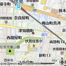 京都府京都市伏見区津知橋町383周辺の地図