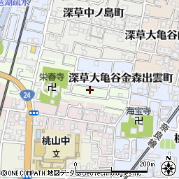 京都府京都市伏見区桃山町丹下38-13周辺の地図