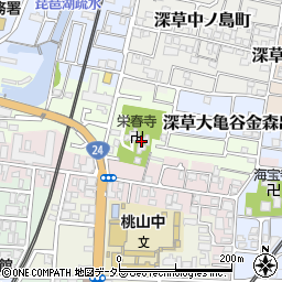 京都府京都市伏見区桃山町丹下30周辺の地図