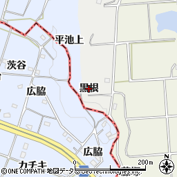 愛知県東浦町（知多郡）生路（黒根）周辺の地図