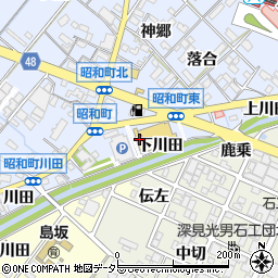 愛知県岡崎市昭和町下川田4周辺の地図