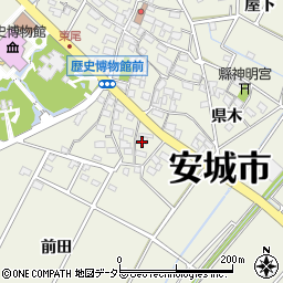 愛知県安城市安城町多宝坊周辺の地図