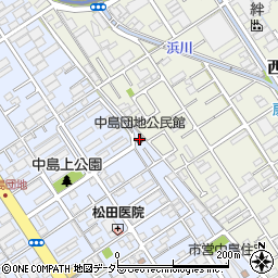 中島団地公民館周辺の地図