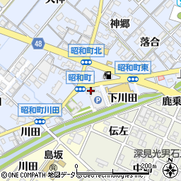 愛知県岡崎市昭和町下川田10周辺の地図