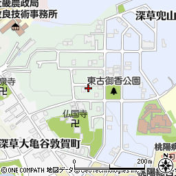 京都府京都市伏見区深草大亀谷古御香町130-2周辺の地図