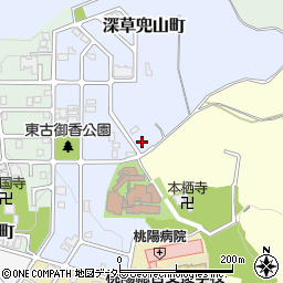 京都府京都市伏見区深草兜山町63周辺の地図