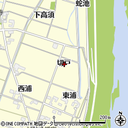 愛知県岡崎市渡町切戸周辺の地図