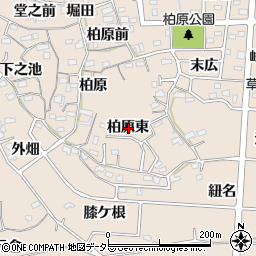 愛知県知多郡阿久比町草木柏原東周辺の地図