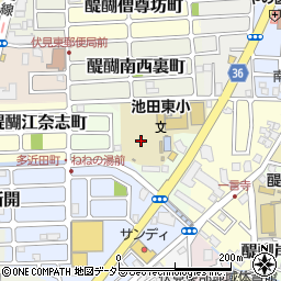 京都府京都市伏見区醍醐多近田町周辺の地図