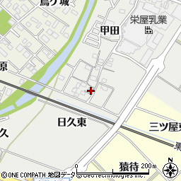 愛知県岡崎市東牧内町日久東22周辺の地図