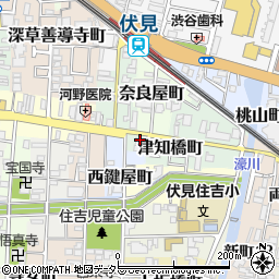 京都府京都市伏見区津知橋町393周辺の地図