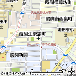 京都府京都市伏見区醍醐江奈志町10-27周辺の地図