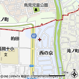 西の京中公園周辺の地図