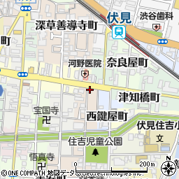 京都府京都市伏見区越前町601周辺の地図