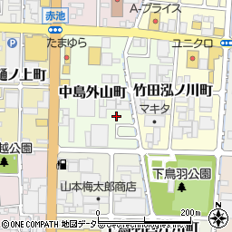 京都府京都市伏見区中島外山町周辺の地図
