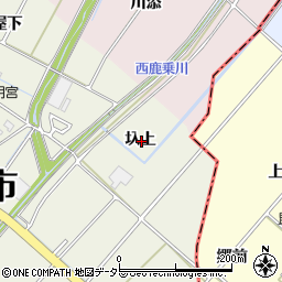 愛知県安城市安城町圦上周辺の地図