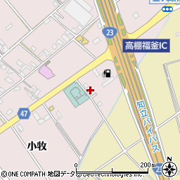 愛知県安城市高棚町小牧50周辺の地図