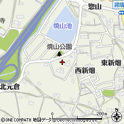 愛知県阿久比町（知多郡）卯坂（焼山）周辺の地図