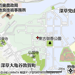 京都府京都市伏見区深草大亀谷古御香町125周辺の地図