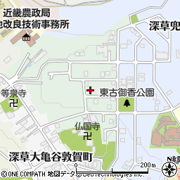 京都府京都市伏見区深草大亀谷古御香町128-2周辺の地図