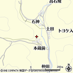 愛知県岡崎市蓬生町（本蔵前）周辺の地図