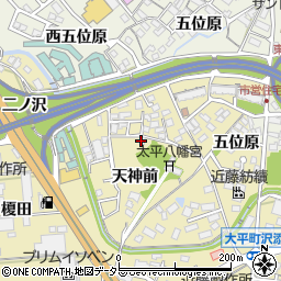 愛知県岡崎市大平町天神前27-2周辺の地図