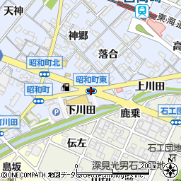 昭和町東周辺の地図