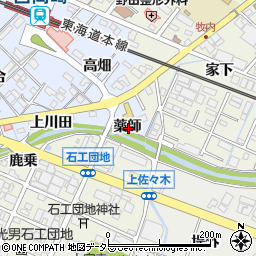 愛知県岡崎市昭和町薬師周辺の地図