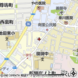 京都府京都市伏見区醍醐構口町11周辺の地図