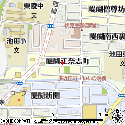 京都府京都市伏見区醍醐江奈志町10-39周辺の地図