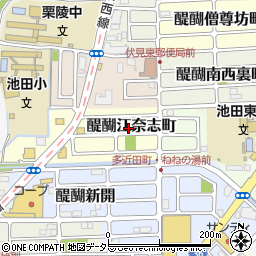 京都府京都市伏見区醍醐江奈志町10-36周辺の地図