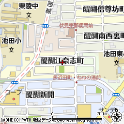 京都府京都市伏見区醍醐江奈志町10-35周辺の地図