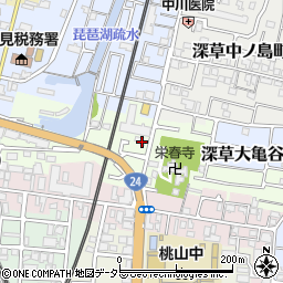 京都府京都市伏見区桃山町丹下2周辺の地図