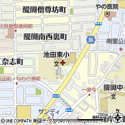 京都市立池田東小学校周辺の地図