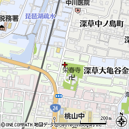 京都府京都市伏見区桃山町丹下43-2周辺の地図