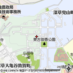 京都府京都市伏見区深草大亀谷古御香町122-3周辺の地図