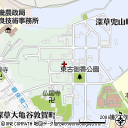 京都府京都市伏見区深草大亀谷古御香町122周辺の地図